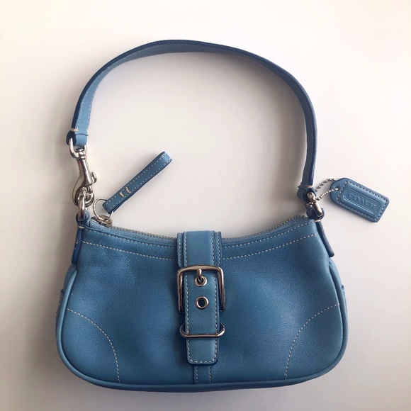 Coach Handbags - COACH Hampton Demi Baguette Powder Blue